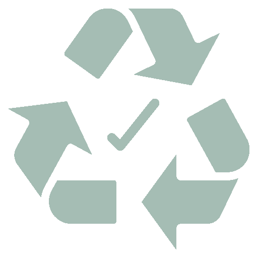 Icon mit dem offiziellen Recycling-Symbol (3 gebogene Pfeile, die zum Dreieck angeordnet sind)